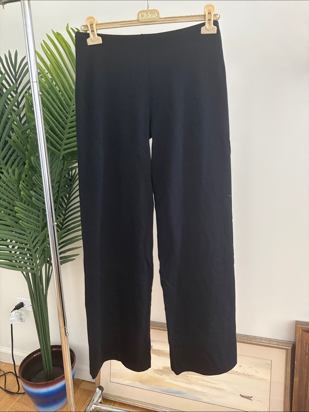 Eres Black Wide-Leg Pants, Sz 6